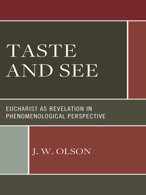 cover image of Taste and See
